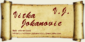 Vitka Jokanović vizit kartica